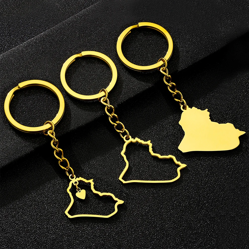 Hot Sale Fashion Iraq Pendant Titanium Steel Keychain Unisex Versatile National Style Decoration Accessory