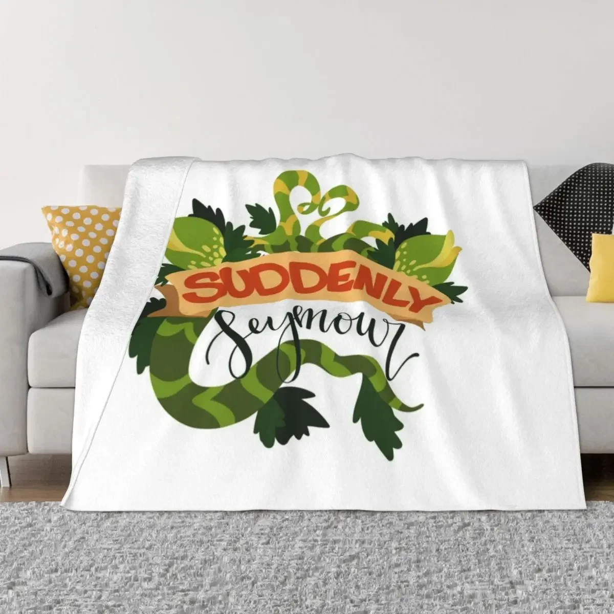 Suddenly Seymour - Little Shop of Horrors Throw Blanket Camping Flannel Fabric Blankets