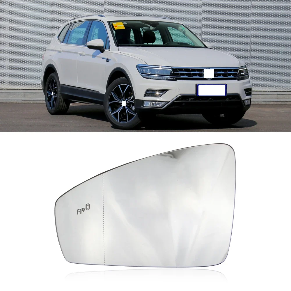 CAPQX For VW TIGUAN L 2016 2017 2018 With heating Lane assist or no Rearview Mirror Glass Rear view side Mirror lid white Lens