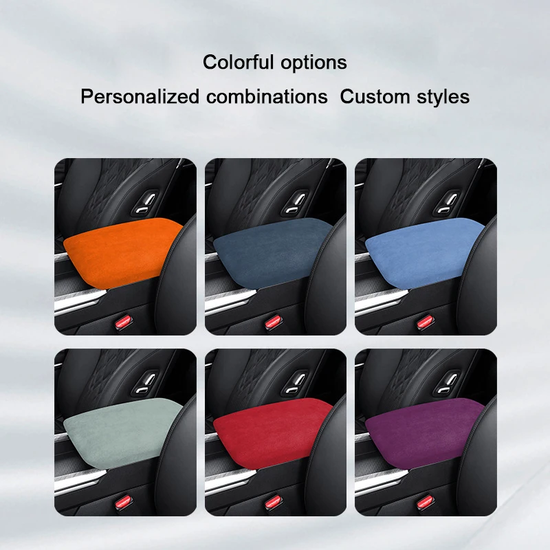 

For Great Wall Tank500 TANK 500 A-lcan tara Suede Covering On The Car Center Armrest Box Panel Lid Trim Cover Auto Accessories