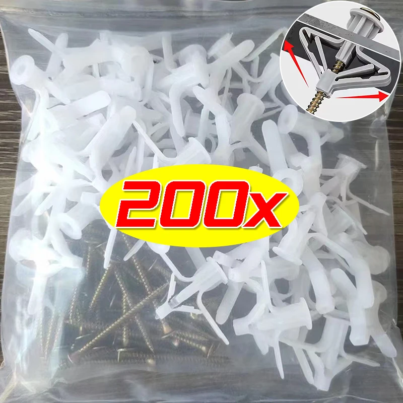 200/20x مسامير الجصي مع مسامير المثبتات الحفر الذاتي توسيع المسمار أنبوب دريوال مرساة السحابة أطقم أدوات الكمبيوتر #1