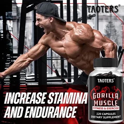 Gorilla Muscle Capsules, Horny Goat Weed, Ginseng, Support Vitality, Endurance, Muscle, Performance, Absorption