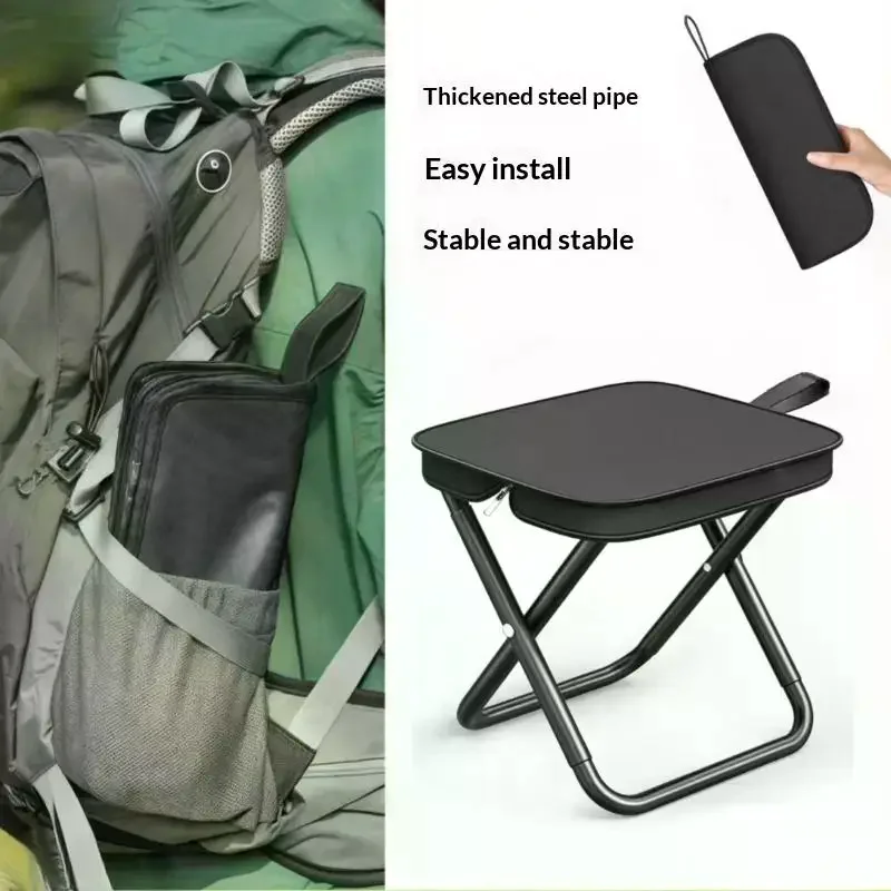 Folding Chair Ultra-light Fishing Stool Outdoor Picnic Camping Portable Travel Seat Convenient To Carry