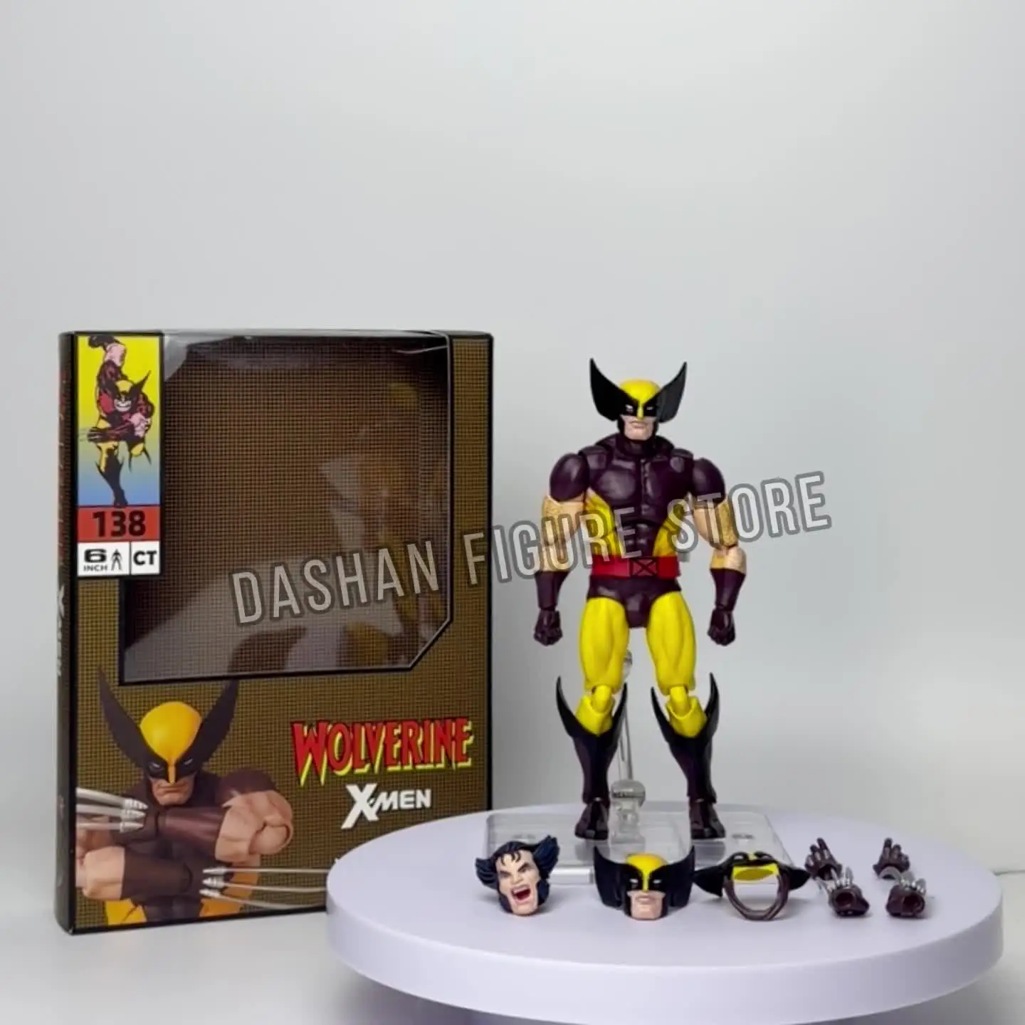 CT Toys Mafex 138 Wolverine Action Figure Brown Comic X-Men