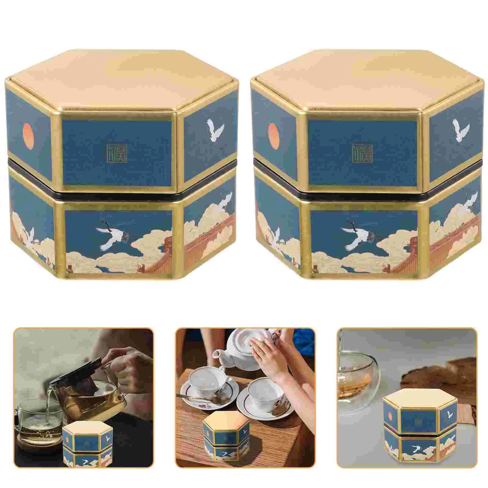 

3 Pcs Storage Tin Can Loose Tea Container Kitchen Canister Leaf Jars Candy Home Leaves Organizers Portable Office