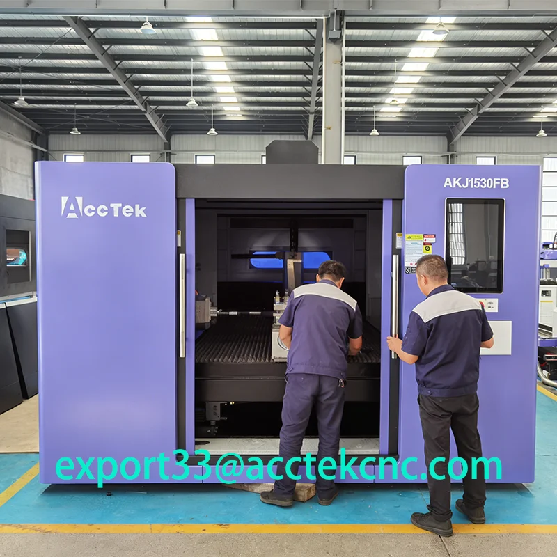 Full Cover 3kw CNC Fiber Laser Cutter Sheet Metal Cutting Machine Metal Plate for Sale with Working Area 3000*1500mm