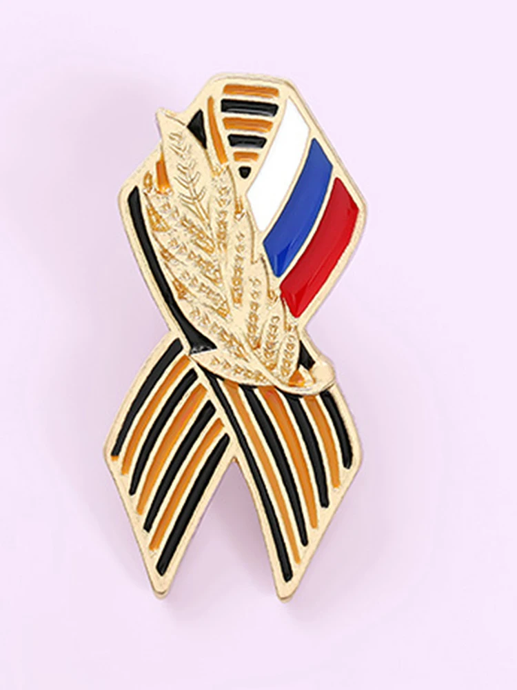 National Russian Badge Flag Saint Lapel Pin Brooch History Memory Symbol Pins