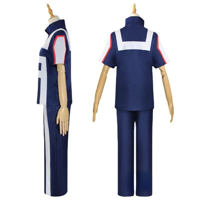 Anime My Hero Academia Iida Tenya Cosplay Costume Todoroki Shoto Bakugou Katsuki College Gymnastics Uniform Sportswear Halloween