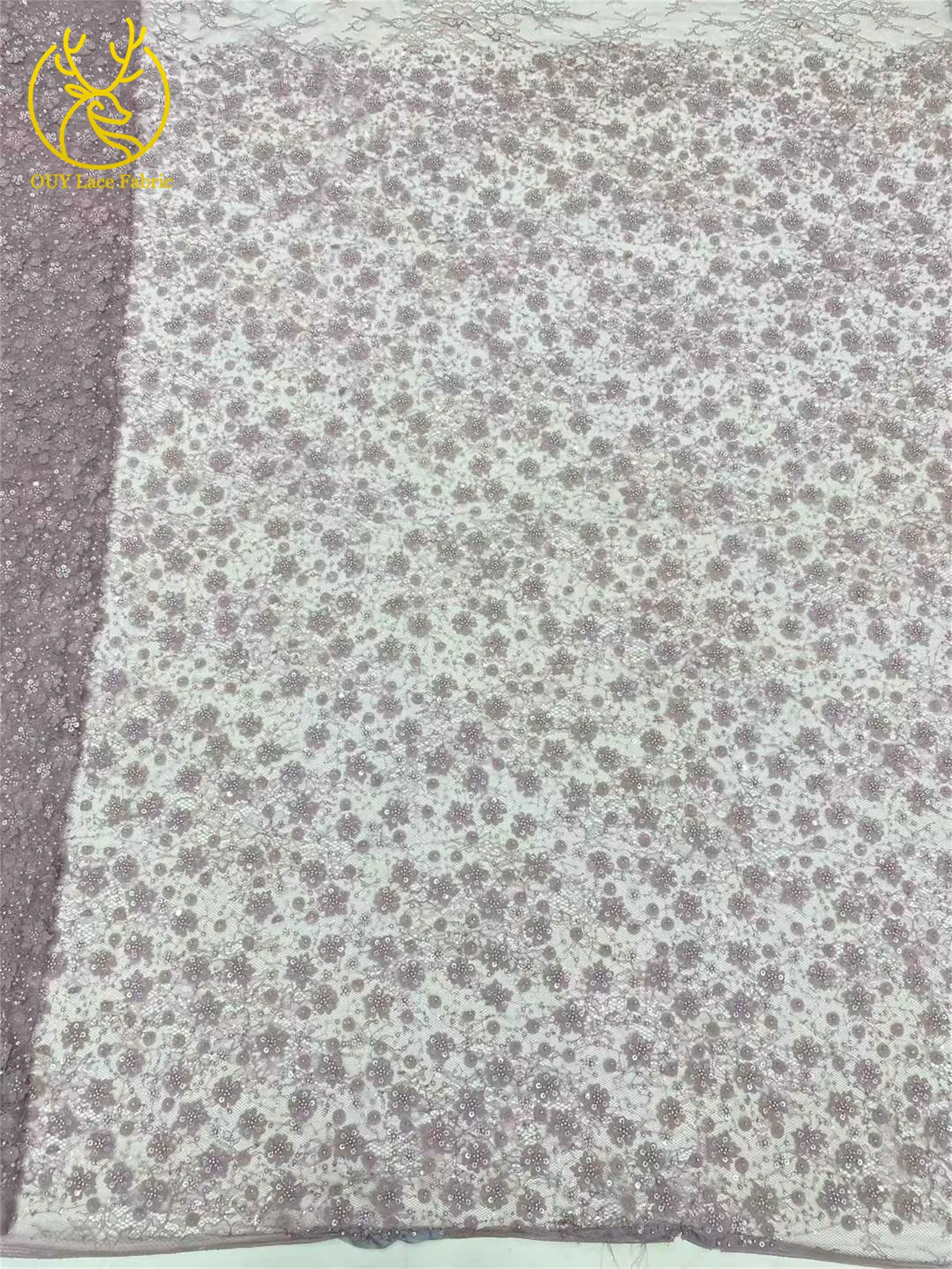 Neuester Spitzenstoff mit Pailletten und Perlen, 2026, hochwertiger afrikanischer nigerianischer Spitzenstoff, Hochzeitskleid und Abendkleid, Nähen, 5 Yards – Detail 13