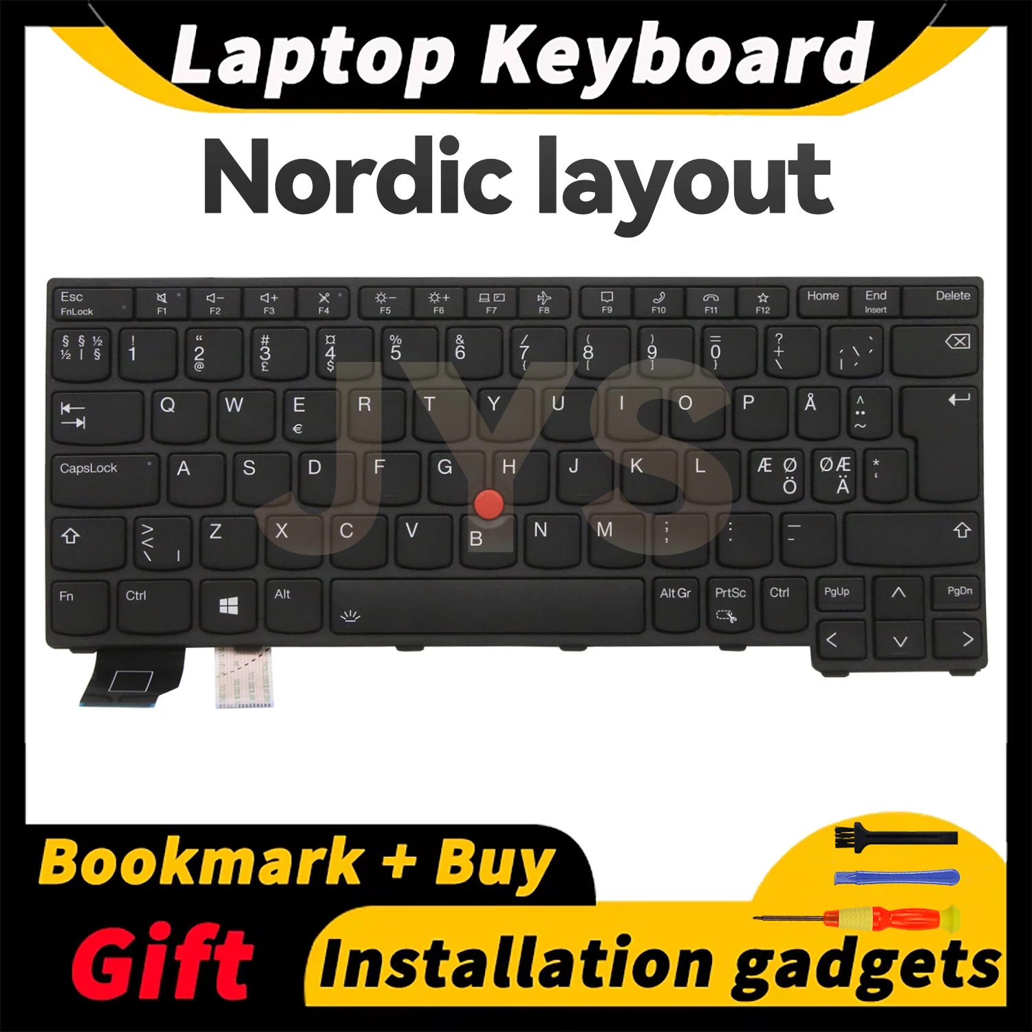 

Suitable for Lenovo ThinkPad X13 Gen3/L13 Gen3 Gen4 Gen5/L13 Yoga Gen3 laptops replace keyboards with backlit Nordic layout