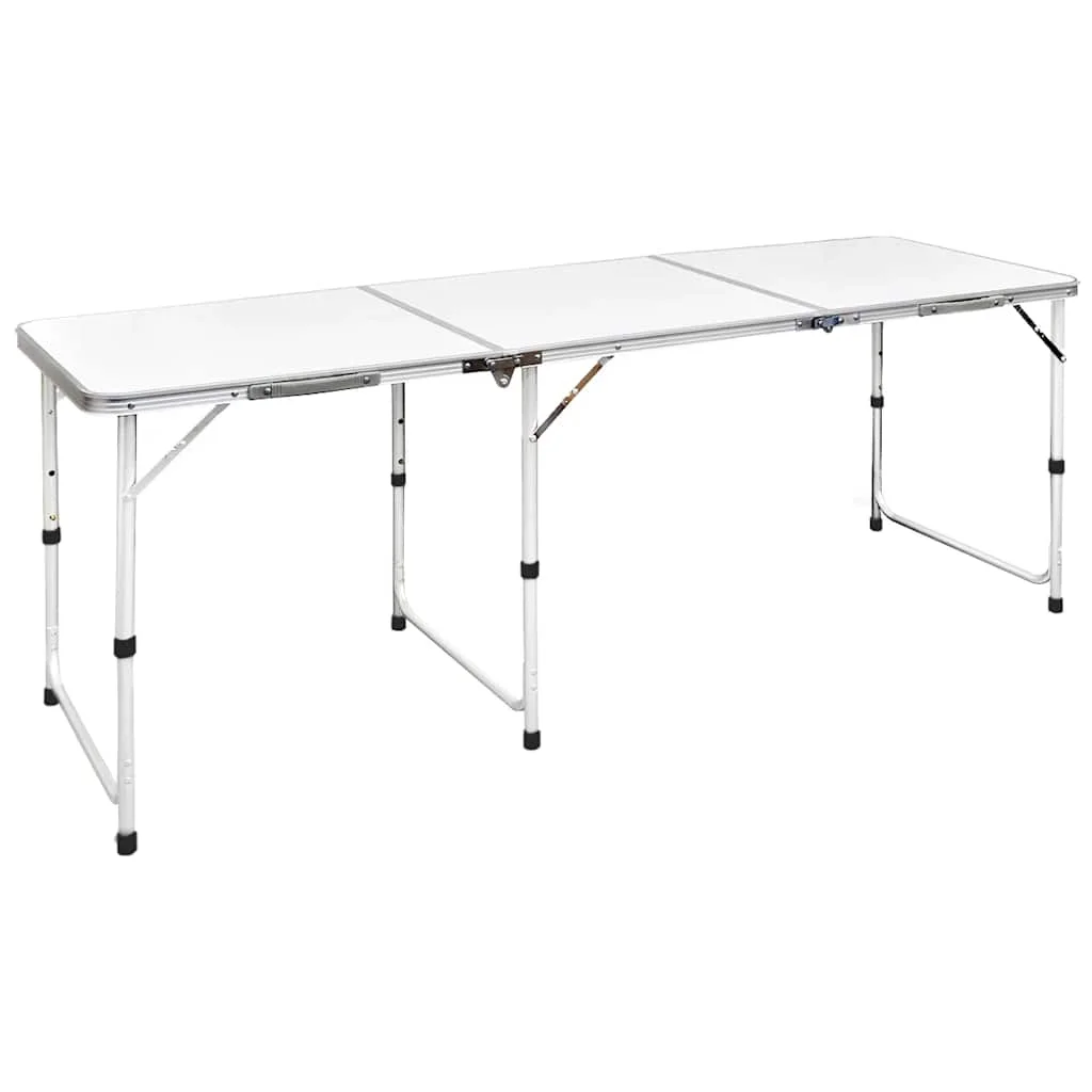 Klappbarer Aluminium-Campingtisch mit verstellbarer Höhe, tragbar, leicht, für Camping, Grillen, Balkon