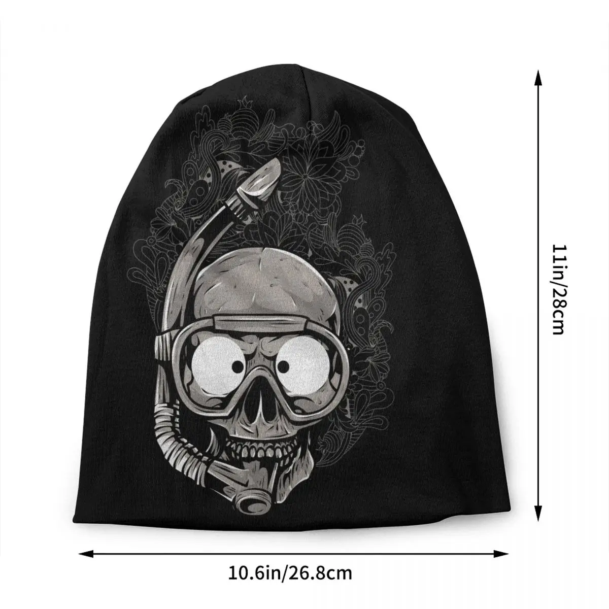 مخصص الغوص الجمجمة الغوص غواص بونيه القبعات الهيب هوب الحياكة قبعة للنساء الرجال الشتاء الدافئ Skullies Beanies قبعات #2