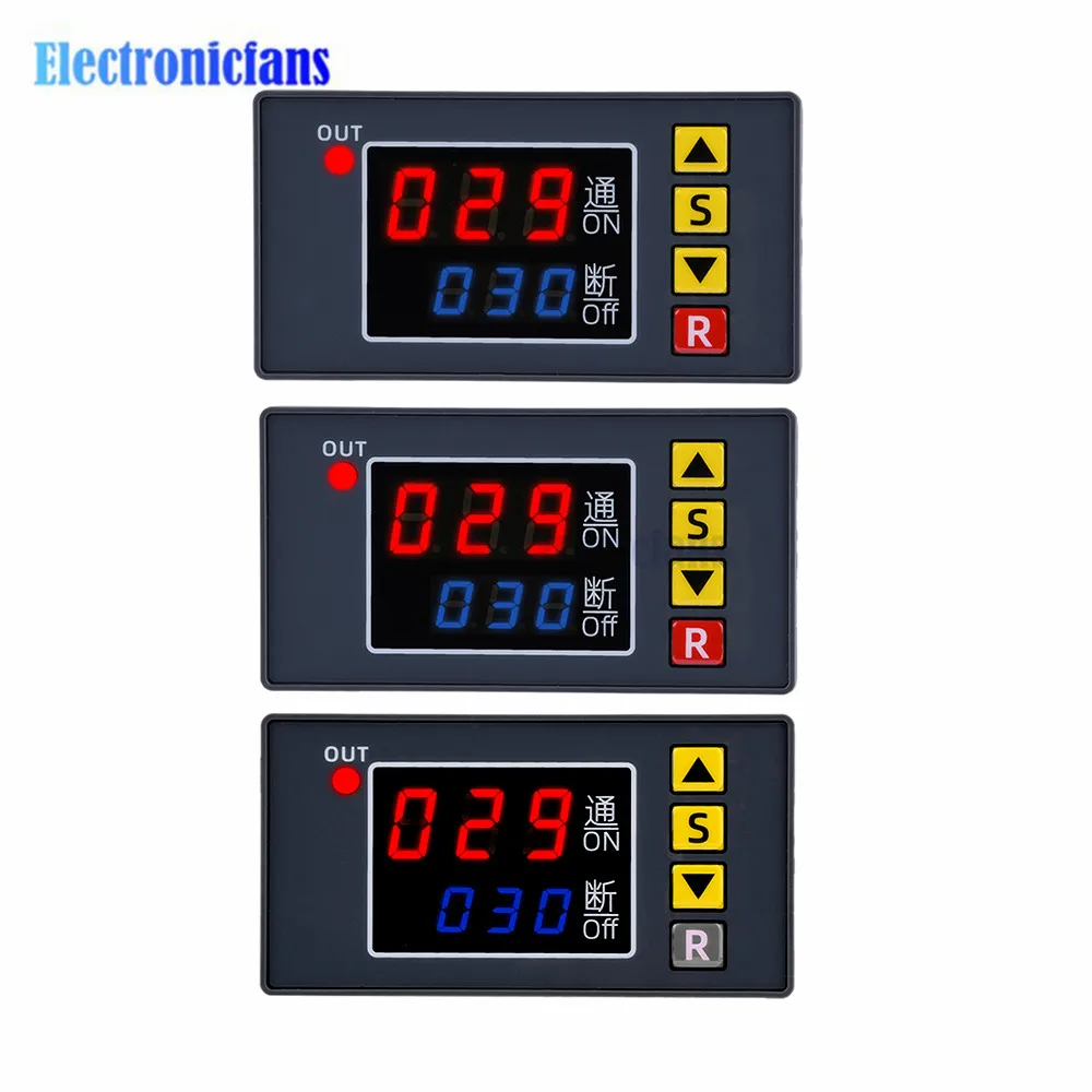 Timer Relay AC 110V 220V 12V Time Delay Switch 10A Timer Switch Module Programmable for Light Water Pump Engine