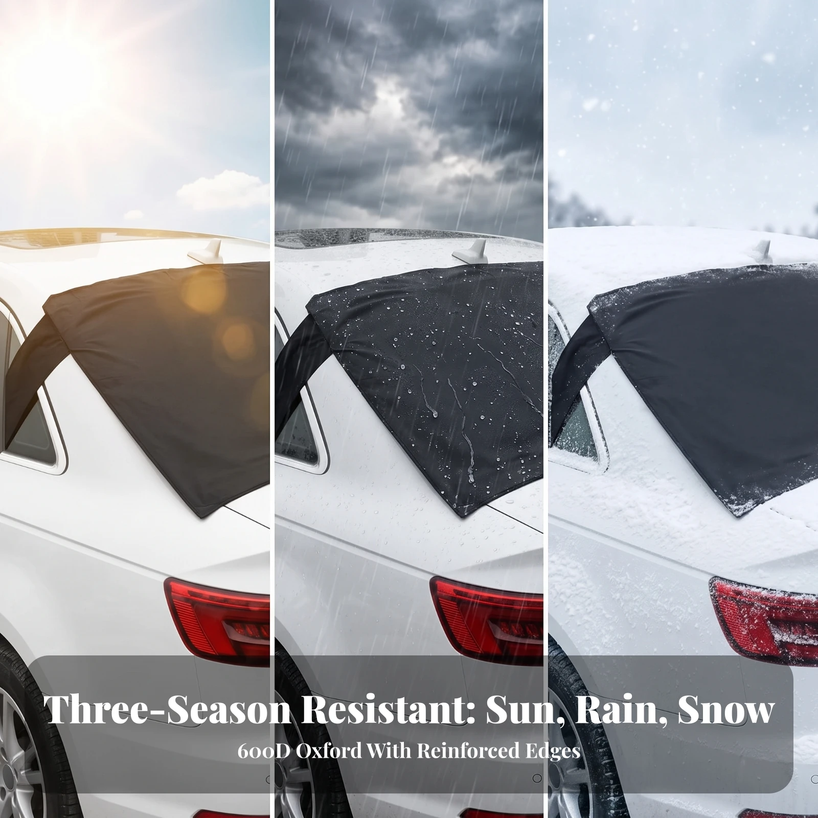 Rear Windshield Snow Cover Universal Rear Window Snow Cover Foldable Anti-Theft for Commuters, Winter Parking