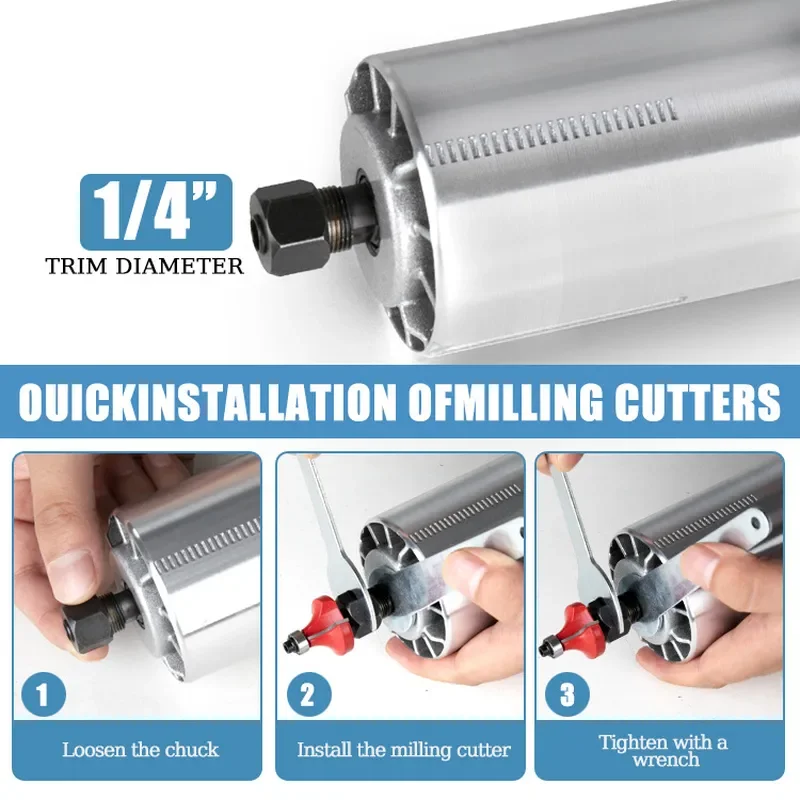 for Woodworking Trimming Slotting Engraving Machine Bakelite Milling Aluminum Body Router Tool for Wood Slotting and Carving