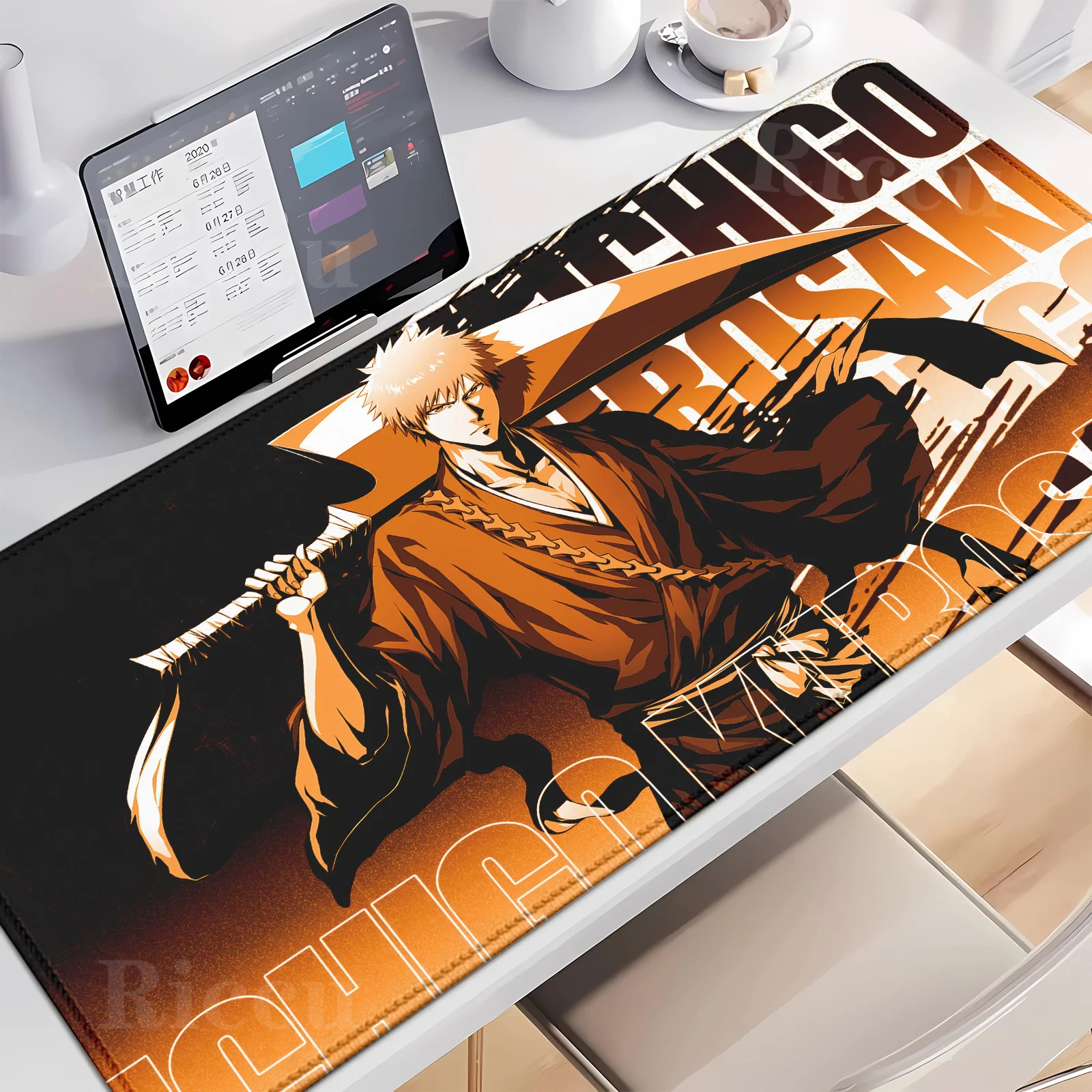 HD Bleach Mouse Pad Printing Non-Slip Mat Anime Large Mouse pad Manga Panel Laptop Office Shounen Rubber Soft Table PC Gamin