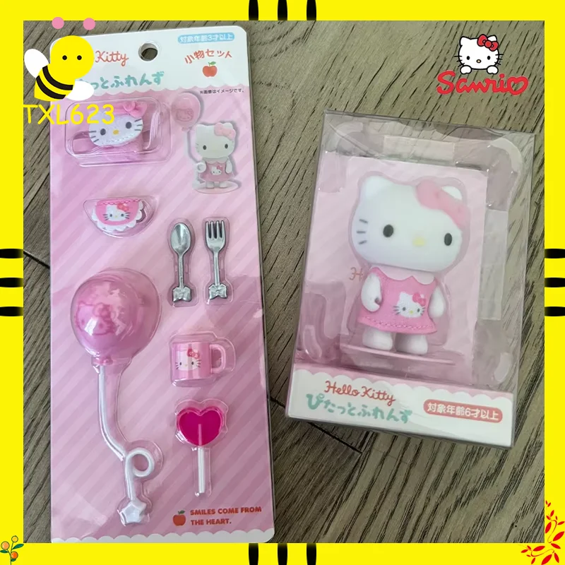 

Hello Kitty Cinnamoroll Melody Kuromi Mini Magnetic Toy Pendant Box Kawaii Anime Figure Doll Home Decoration Gift