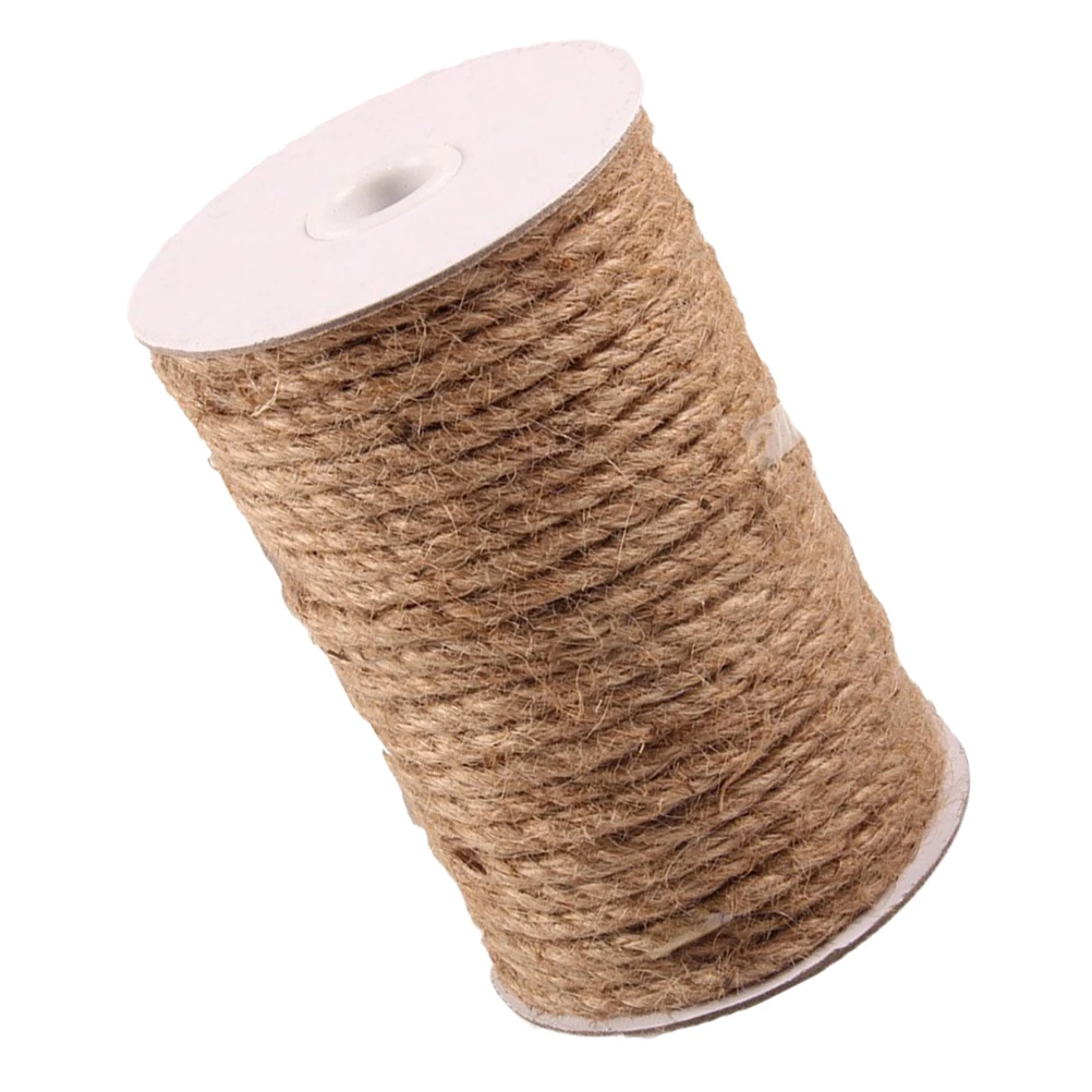 

1 Roll Jute Twine Rope: Heavy Duty Jute Twine String - Versatile Cat Post Wrapping Rope For Crafts Garden Packing Wedding Decor
