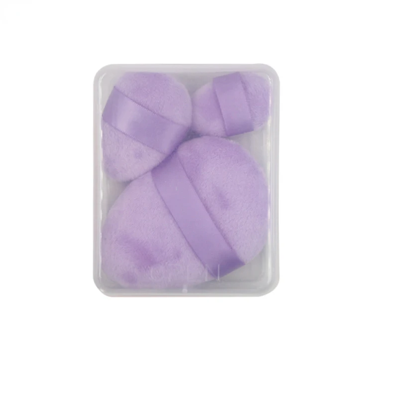 Cotton Purple Powder Puff Large Medium And Small Mini Eye Shadow No Dead Corner Makeup Puff Cosmetic Tool