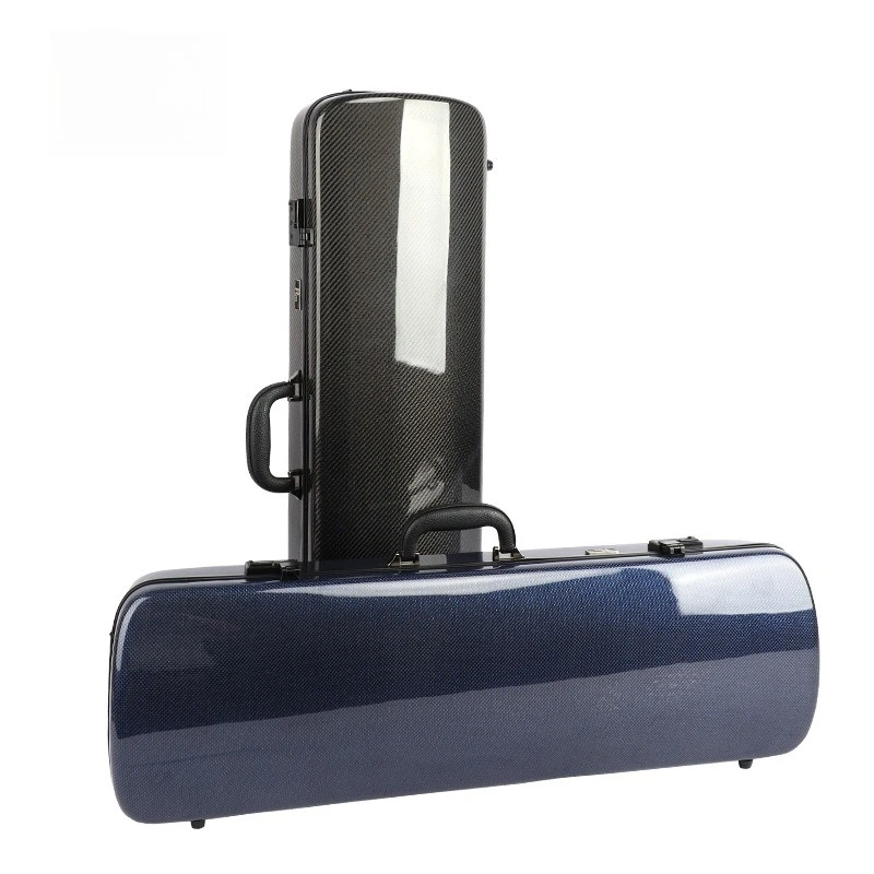 Carbon Fiber Violin Case 4/4 Full Size, Ultra-Light Hard Shell, Shockproof and Crush-Resistant, Square Musical Instrument Box
