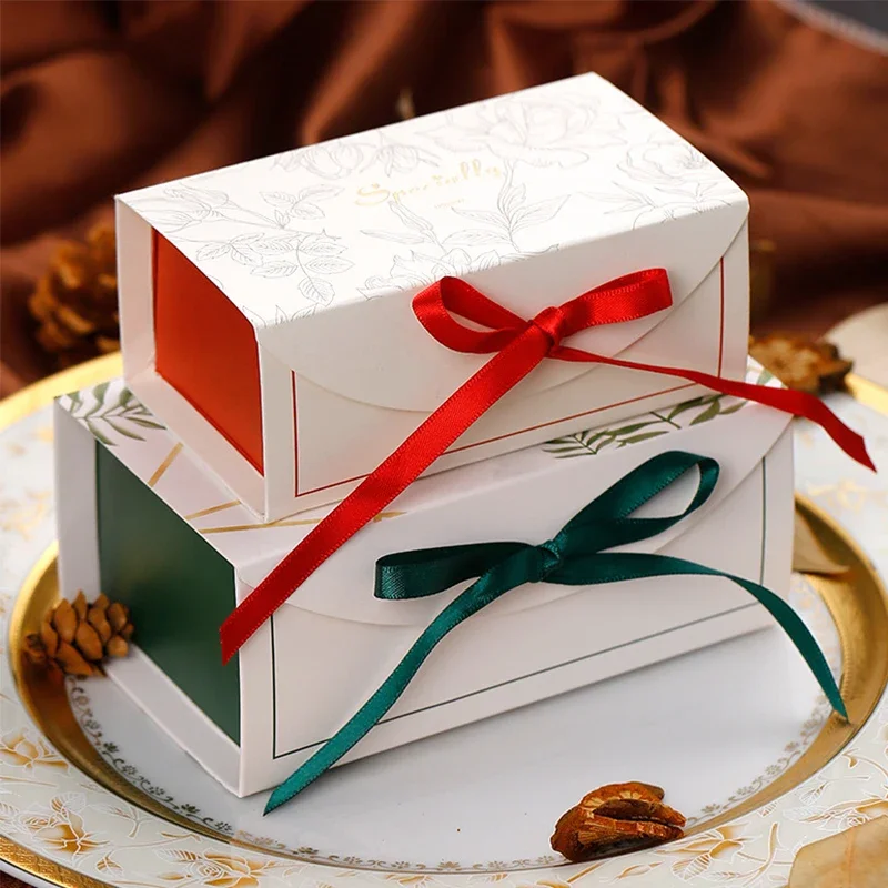 

Creative Wedding Box Small Fresh Forest Folding Gift Box Candy Cookies Handmade Soap Packaging Box Party Decoration Supplies