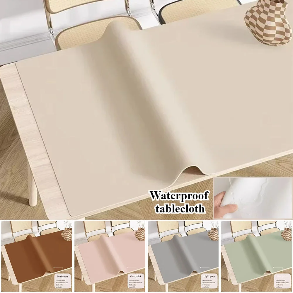 

Modern Simple Waterproof Oilproof Tablecloth Study Table Mat Mouse Pad Leather Heat Insulation Anti-scald Table Mat Home Decor