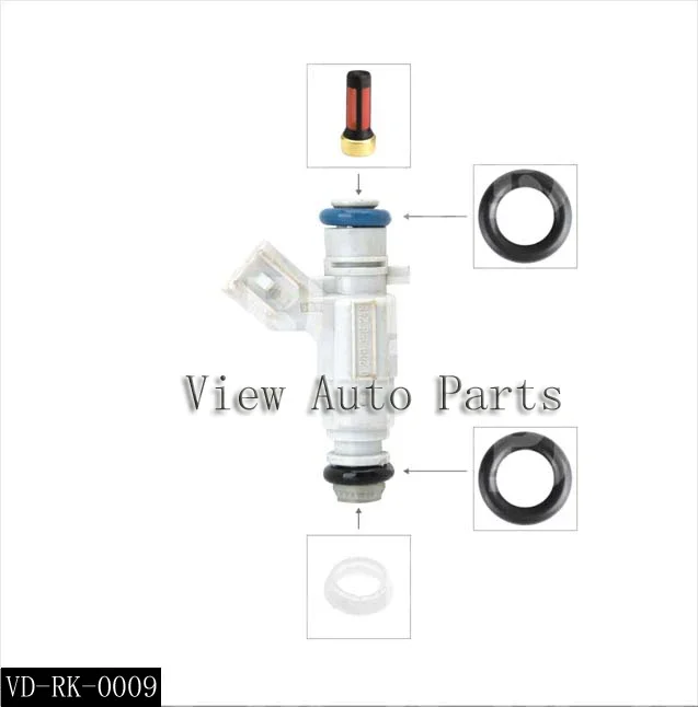 20 set adatti per kit di riparazione e servizio iniettori di carburante per auto Cadillac, inclusi il tappo in plastica del filtro O-ring Viton VD-RK-0009