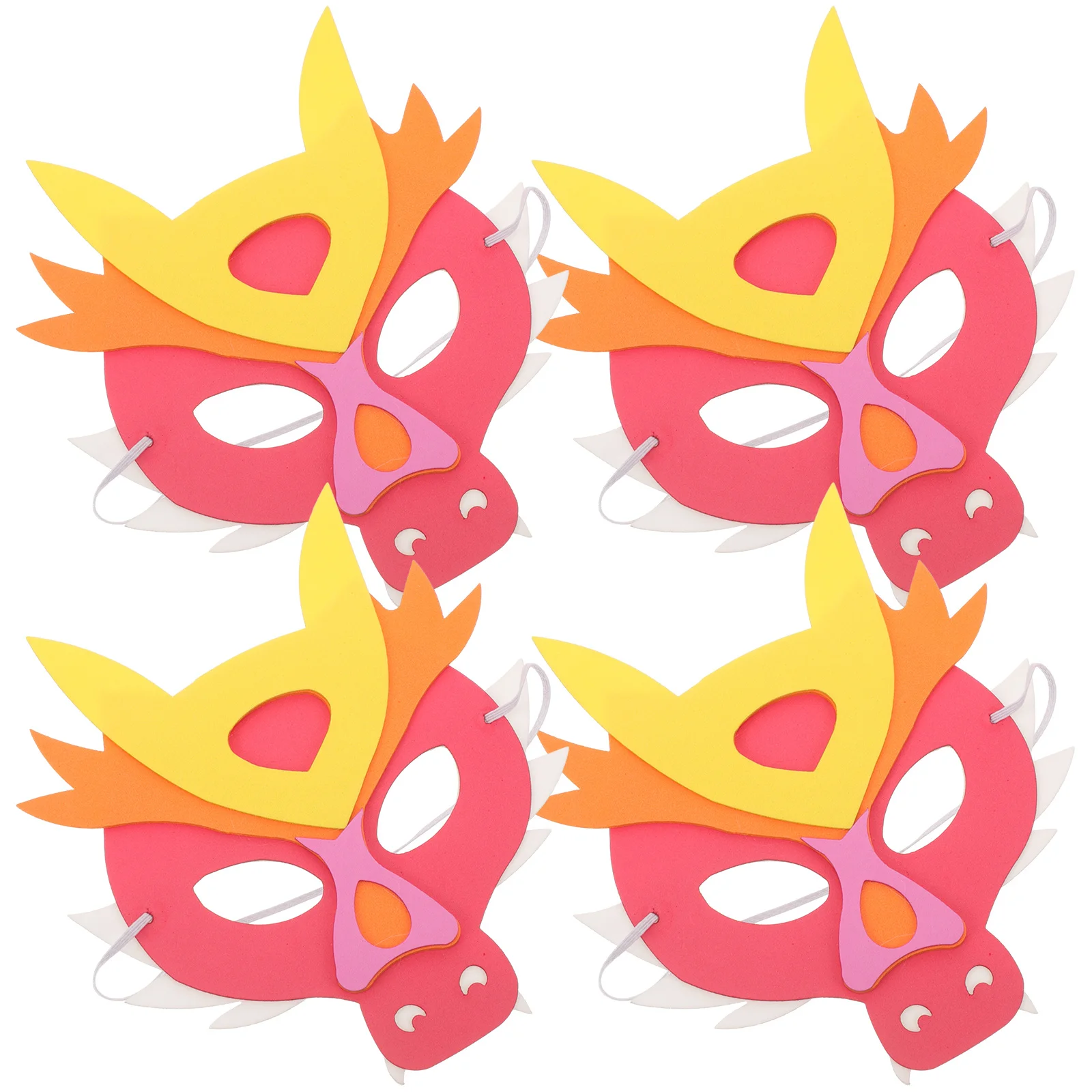 

4Pcs Dragon Mask Eva Material Cute Cosplay Party Masquerade Funny Animal Mask for Costumes Dragon Masks