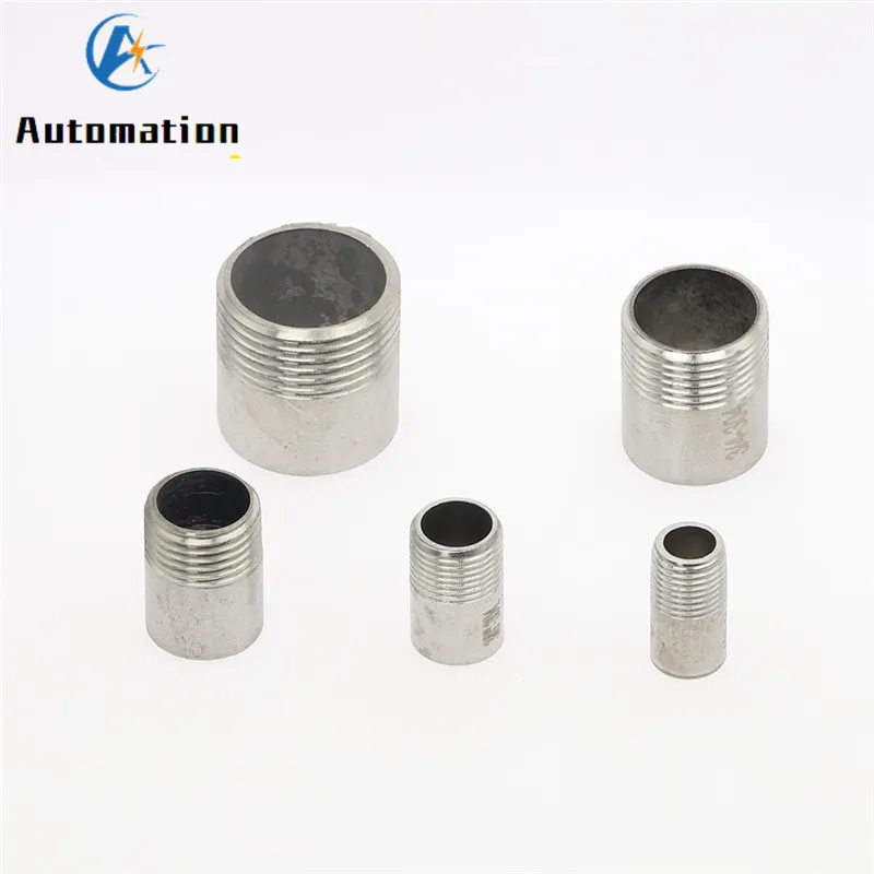 Accesorios de tubería roscada macho, adaptador de conector SS304 de acero inoxidable, conexión de agua, 1/8 \