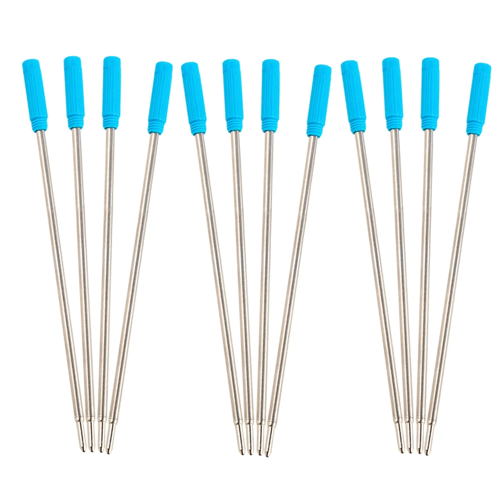 

50 Pcs Metal Refill Ink Pen Refills for Twist Pens Blue Ball Point Ballpoint Replacement Replaceable