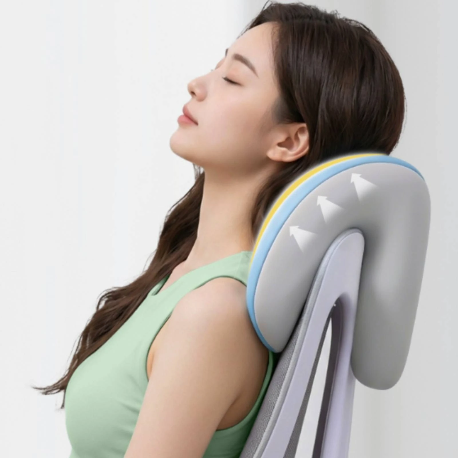 Memory Foam Rest Pillow Contoured Ergonomic Rest Pillow Pressure Relief Spinal Alignment