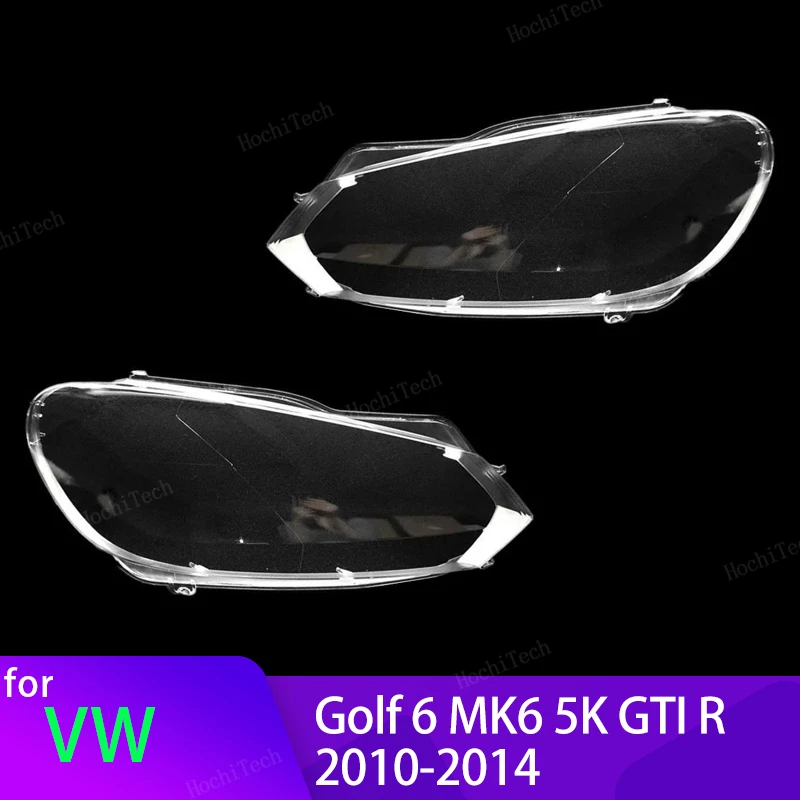 Car Front Headlight Lens Covers For Volkswagen VW Golf 6 MK6 GTI R 2010-2014 Transparent Lampshade Headlamp Shell