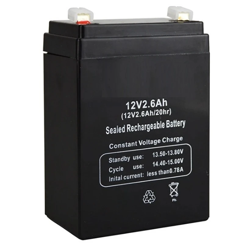 12V 2.6AH Battery 12V2.6AH for Children Toy Car Baby Carrier Backup Power Desk LED Light Lead-acid Accumulator Replacement New