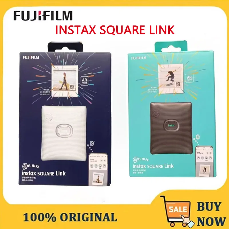 

Классический Bluetooth-фотопринтер FUJIFILM INSTAX SQUARE LINK для смартфонов с подключением 4.2, цвета: полуночно-зеленый, пепельно-белый