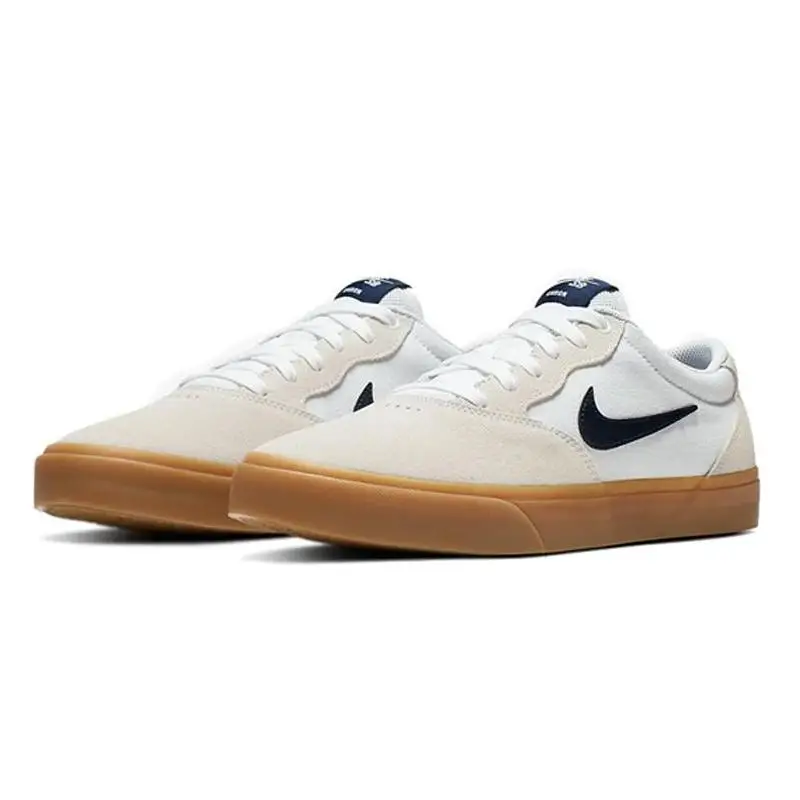 NIKE Nike SB chron Solarsoft รองเท้าผ้าใบเหงือก Obsidian CD6278-100รองเท้า