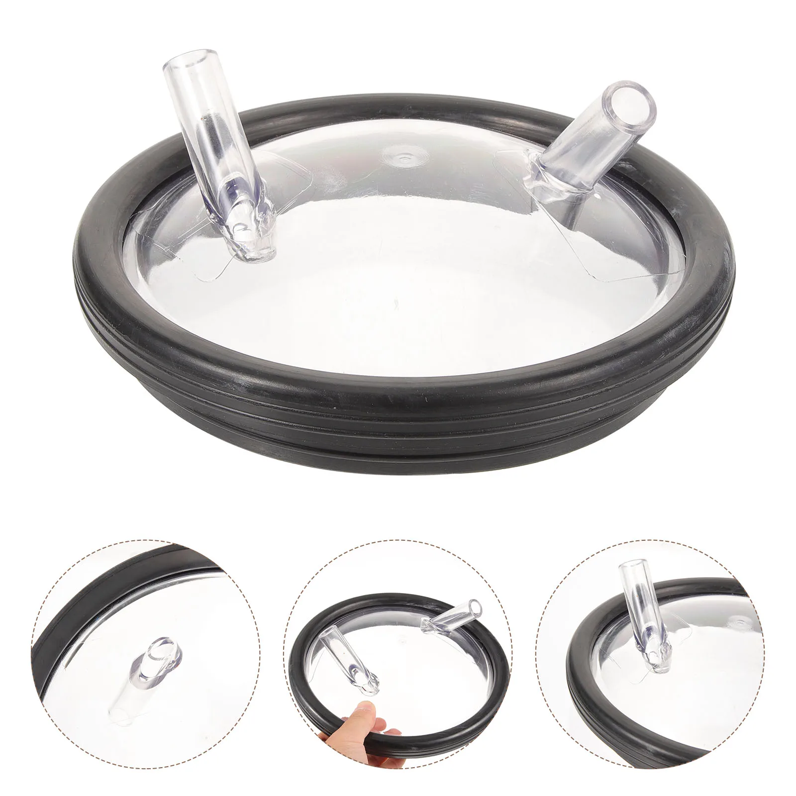 

Milking Bucket Transparent Lid Replacement for Milk Hose Air Inlet Strong Adhesion Leakproof Reusable Cap