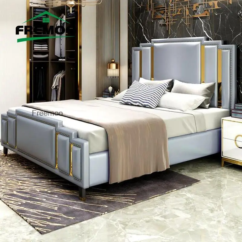 Modern Customizable Double Bed Designer Bedroom Sets King/ Queen Size Luxury Home Furniture Bedroom Beds