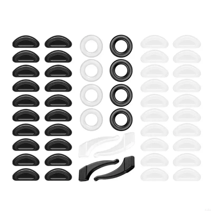 

Universal Silicone Eyewears AntiSlip Kits With Ear Grip Ear Hook and Nose Pads For Secure Comfortable Glasses Holder