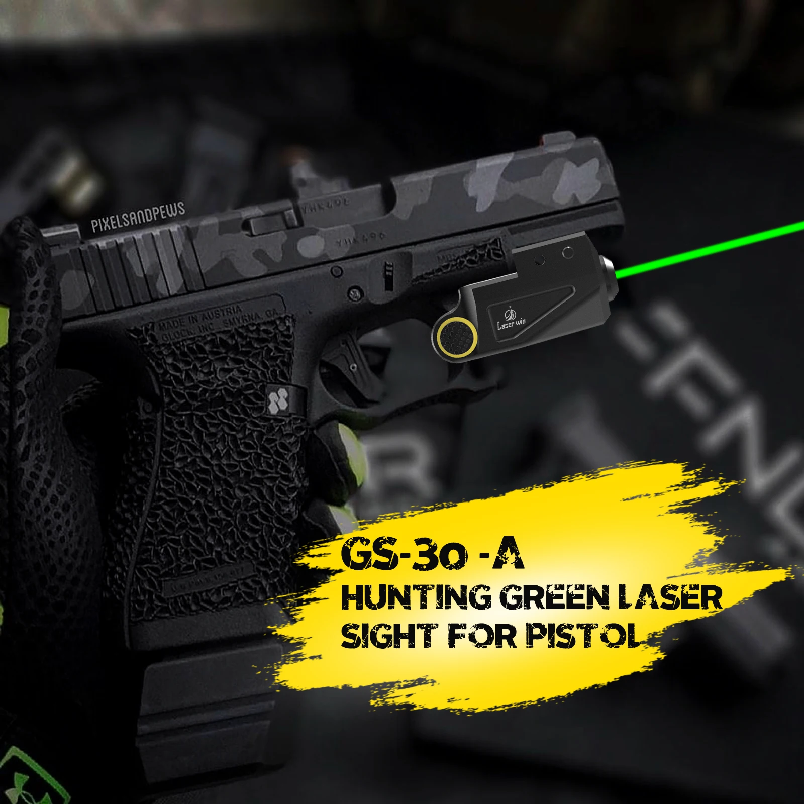 Imagem -06 - Visão Verde do Laser para a Pistola Laser Tático do Olhar do Perfil Baixo para a Visão do Laser do Rifle Picatinny com Porta Recarregável Magnética