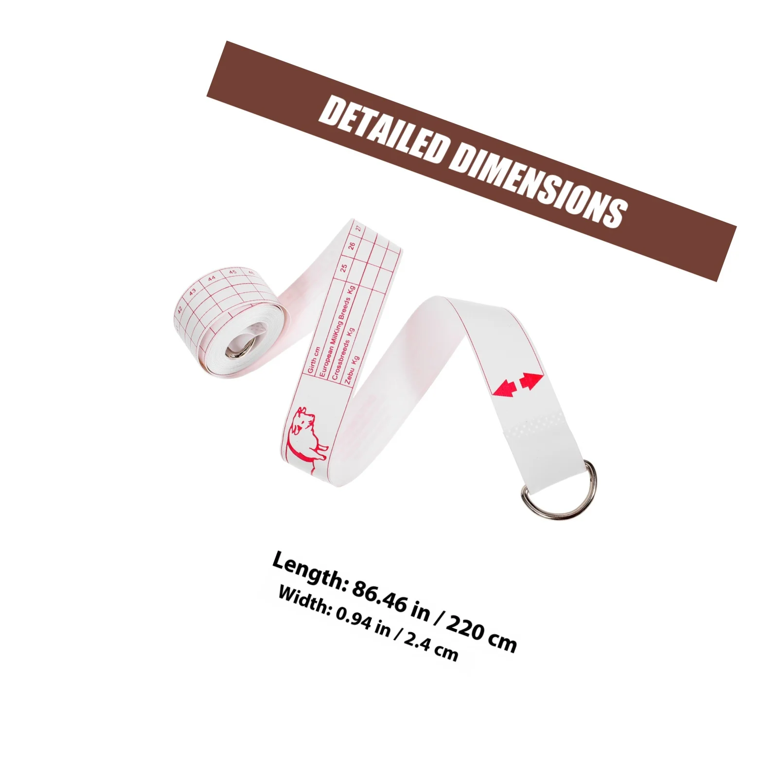 Livestock Measuring Tape High Precision Animal Weight Measure for Cattle Pig Goat Body Chest Waist Measurement Farm Tool