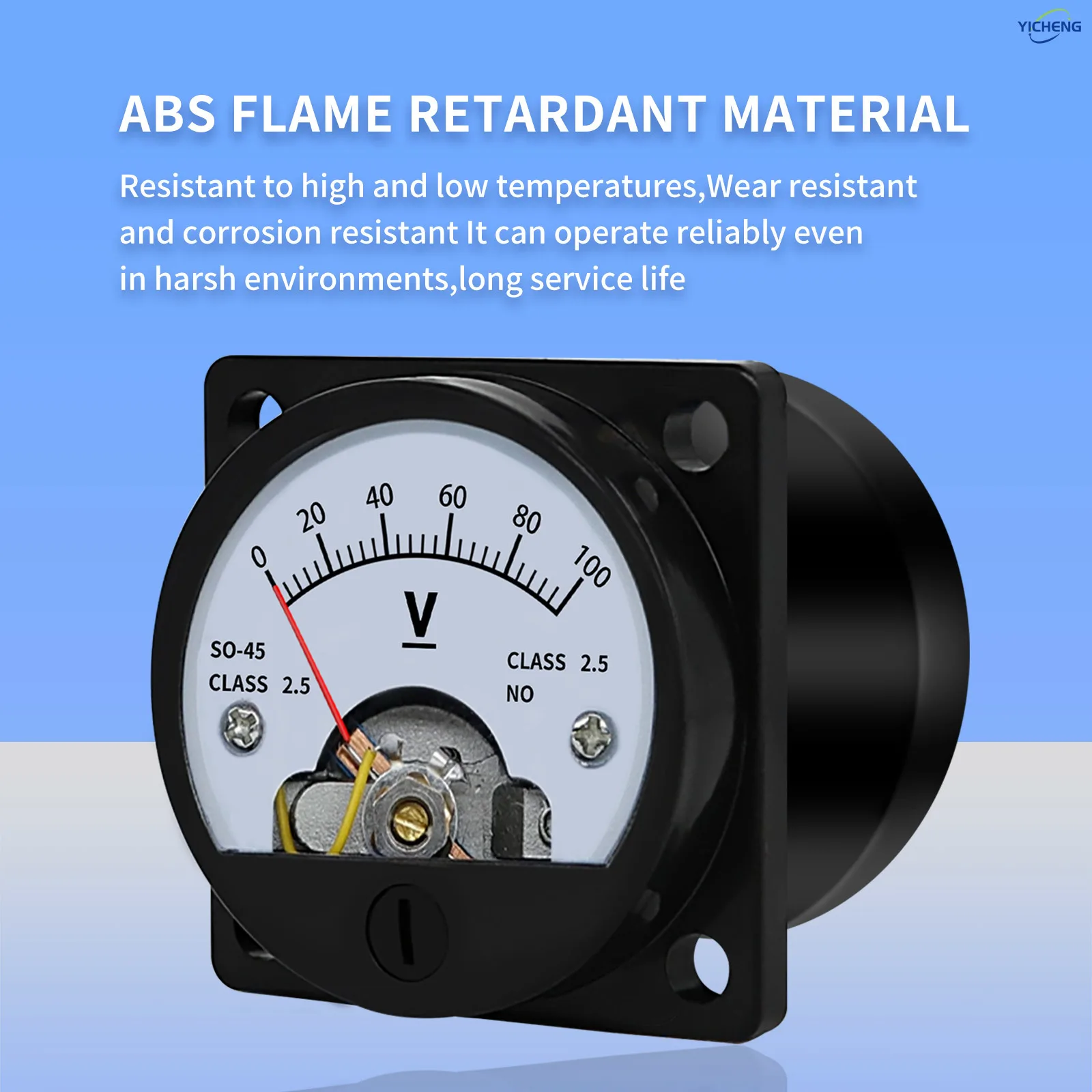 YICHENG DC/AC Voltage meter pointer type marine circular voltage meter1V2V3V5V10V20V30V50V100V300V300V300V800V,Direct connection