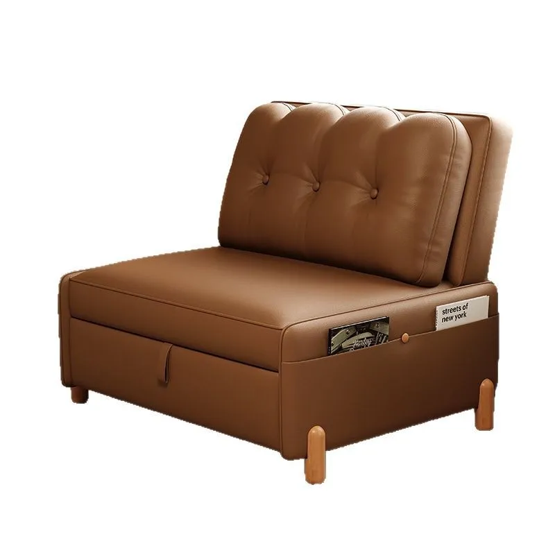 

Medieval, single, leather, retractable, foldable, sofa bed, modern, simple, living room, dual-use