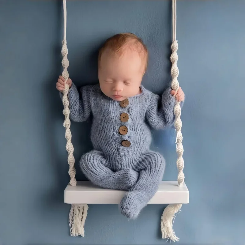 

Baby Photo Props Swings Newborn Photography Props Baby Swing Chair Wooden Furniture Infants Photo Shooting Prop Accessories