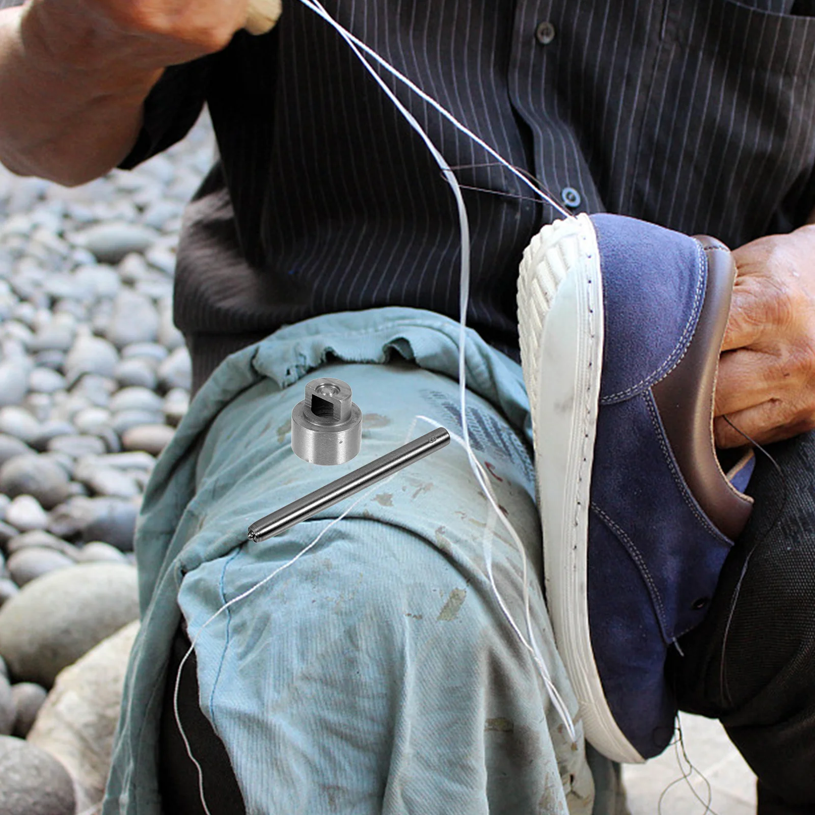 

1 Set Shoe Eyelet Tool Durable Steel Boot Hook Repair Kit Lightweight For Hiking Boots Shoelace Buckle Handbag Belt Diy Repair