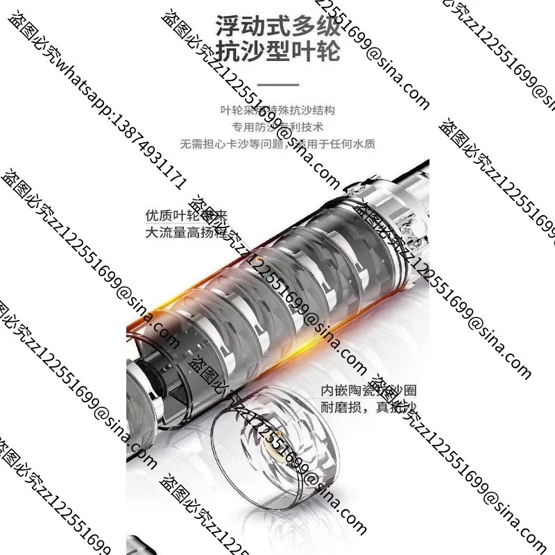 Suitable for 150QJ Series Stainless Steel Sand-resistant Deep-water Well Pump Irrigation Agricultural Pumping Pump High-lift