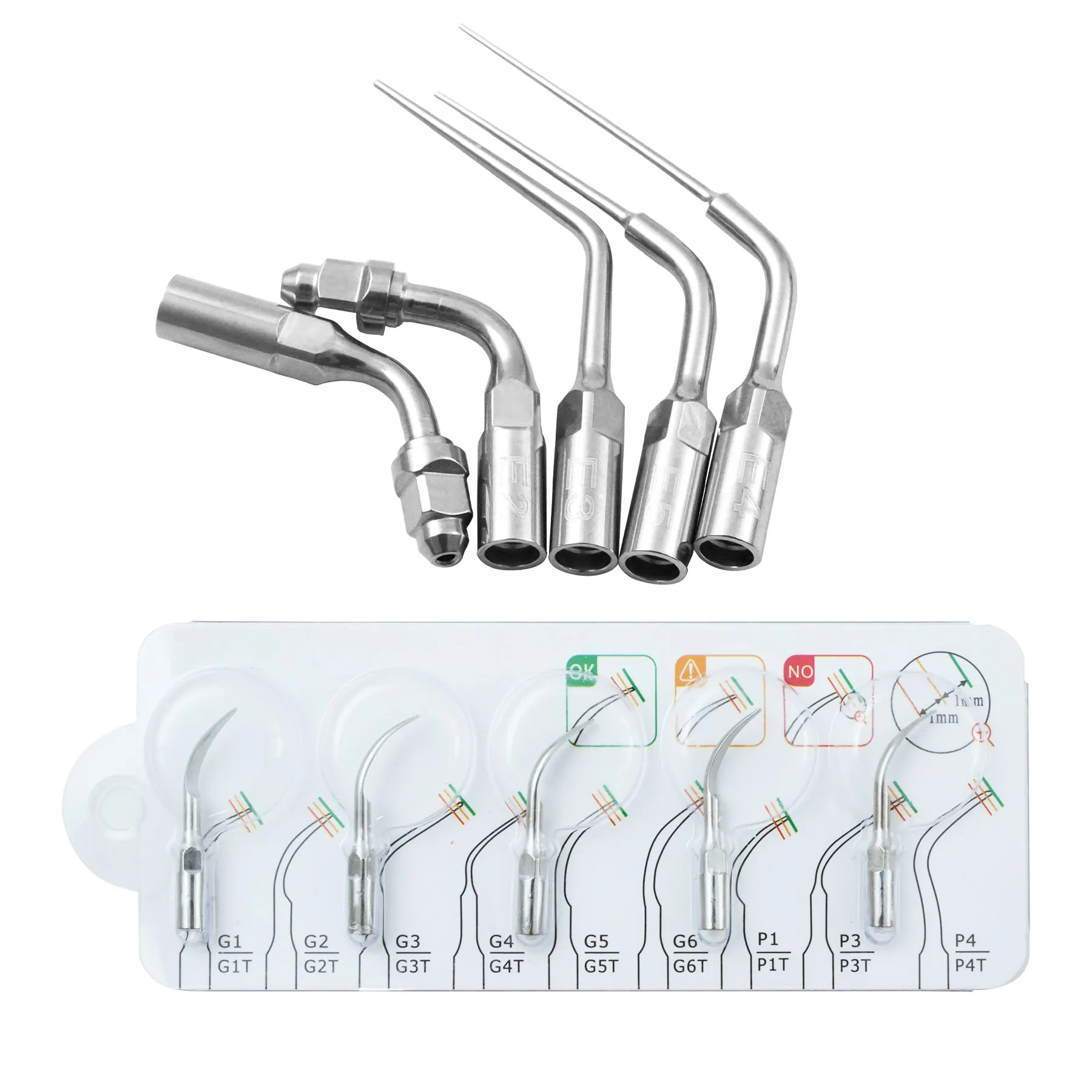 

5Pcs Dental Ultrasonic Scaler Tip Fit EMS WOODPECKER Scaler And DTE SATELEC G1-G6 E1-E5 P1 P3 P4 GD1-GD6 PD1 PD3 PD4 ED1 ED2