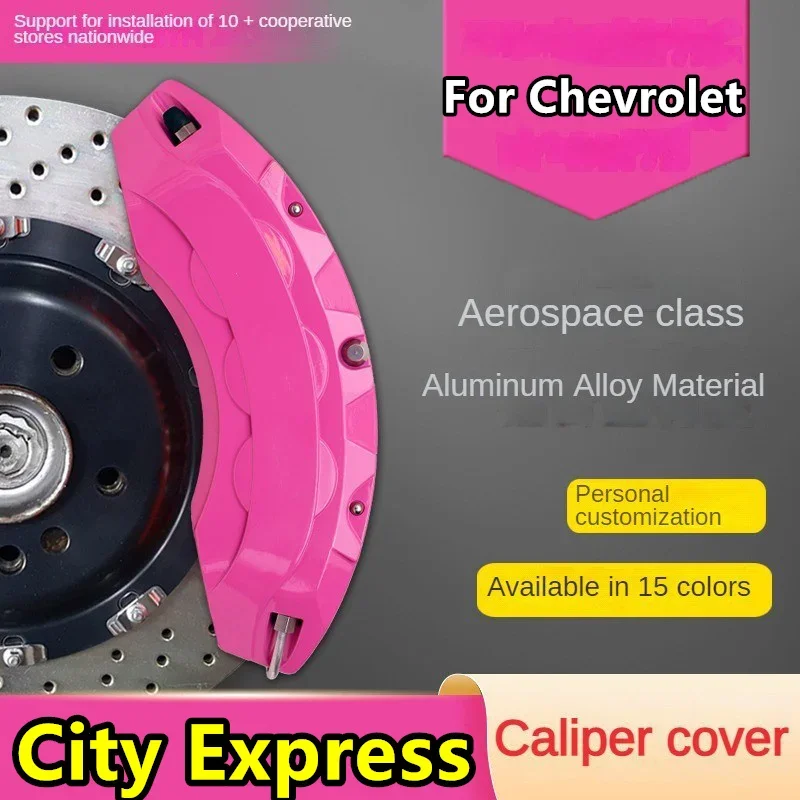 For Chevrolet City Express Car Brake Caliper Cover Aluminum Metal Front Rear Kit