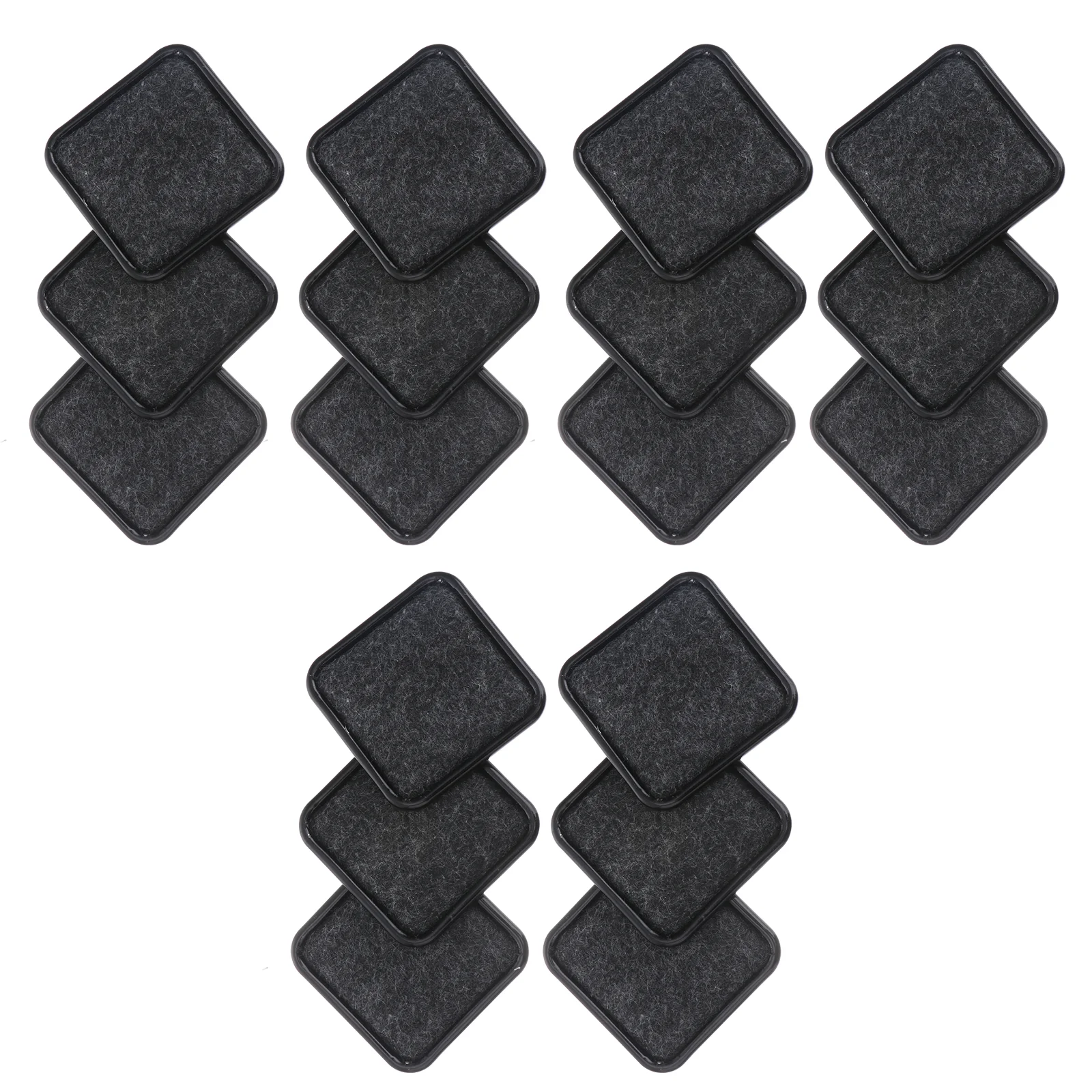 

16 Pcs Metal Blanket Protector Flooring Chair Casters Felt Rug Square Furniture Stopper