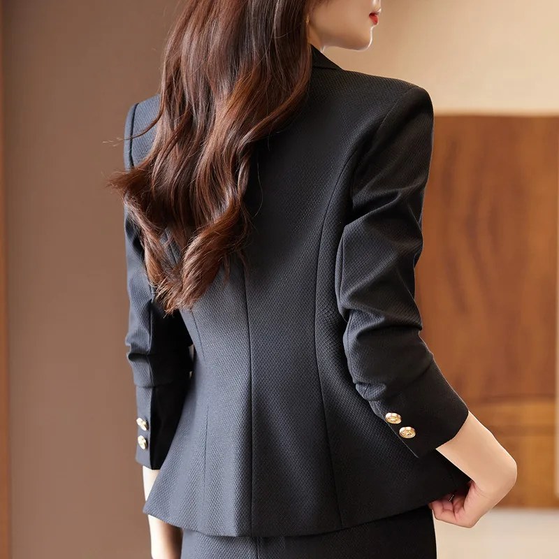 NAVIU Purple Blazer Women New Fashion Temperament High End Professional Formal Slim Jacket Office Ladies Work Coat Tops Black