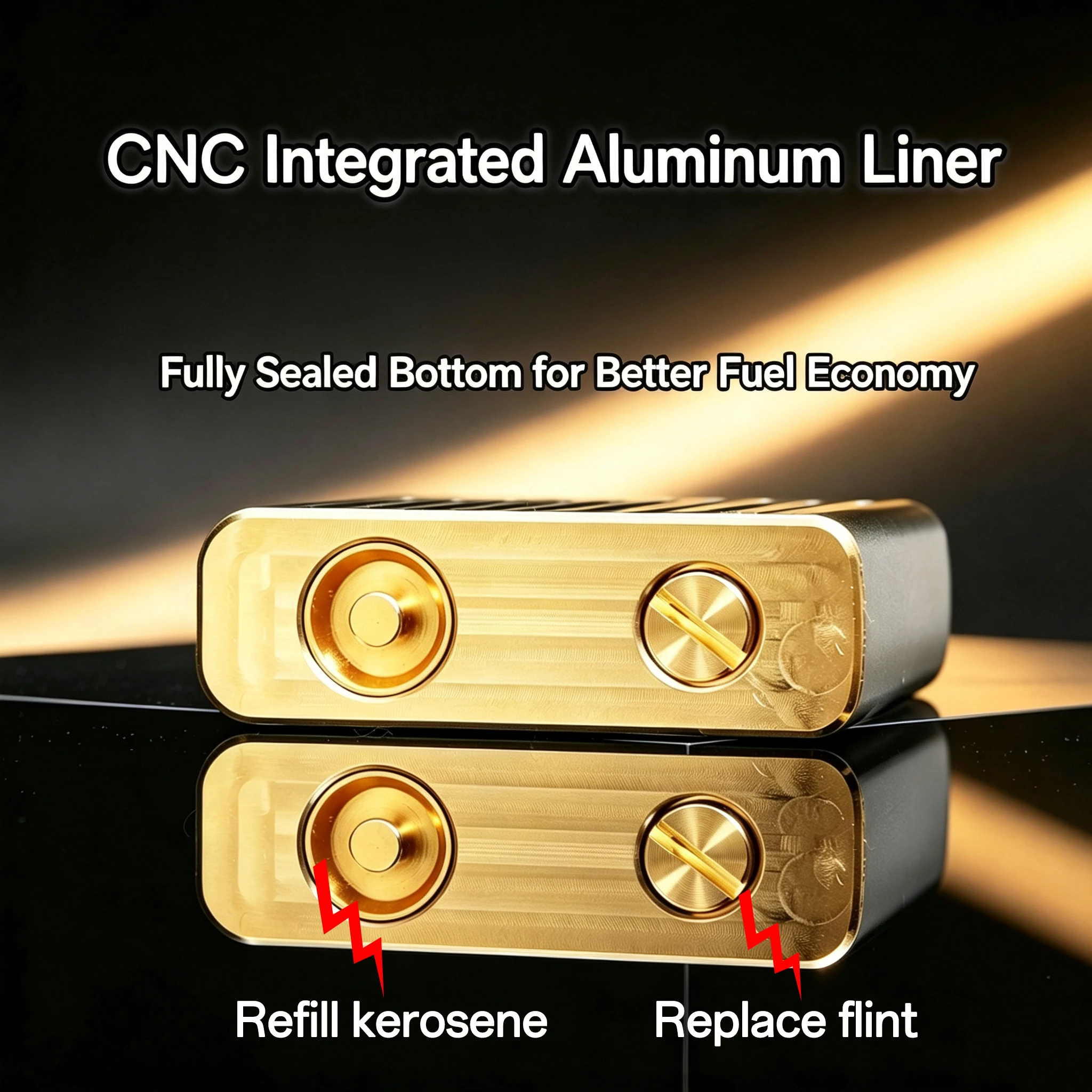 Aluminum Alloy CNC Sealed Oil Lighter Insert for Standard Zippo Zorro Replacement Parts Reduces Evaporation Ball Bearing Fix view 5